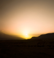 Obraz premium sunset in the mountains