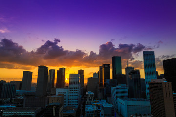 Fototapeta premium skyline at sunset