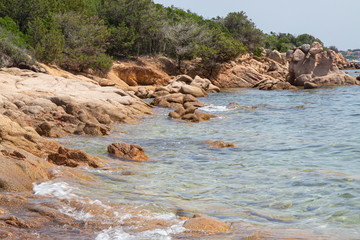 stones on Liscia Ruja beach on Sardinia