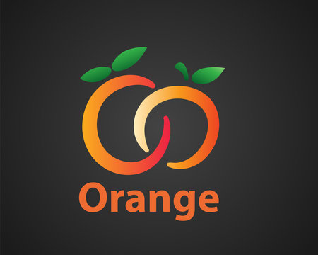 couple ring fruit orange logo design inspiration