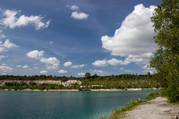 Karlstrup Kalkgrav lake which used to be a chalk pit