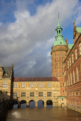 Fototapeta na wymiar view of facade of Frederiksborg palace, Denmark