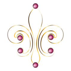 Isolated fleur de lys