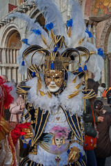 Italy, Venice colorful carnival masks.