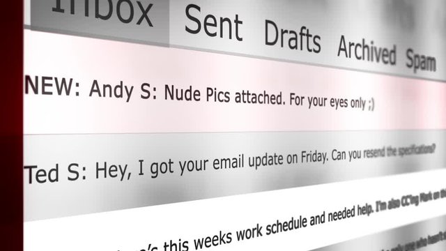 Dramatic Email Inbox Animation Series - Nude Photos Attached -Male Adultery Version