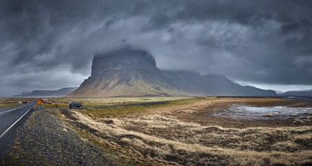 Stormy Icelandic Mountain © James Avery