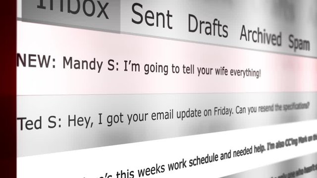 Dramatic Email Inbox Animation Series - Jealous Girlfriend Adultery Version