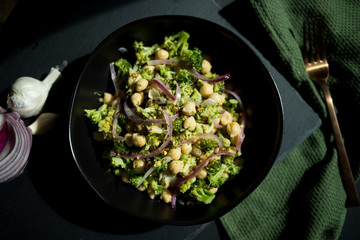 Chickpea Broccoli Plant-based Salad