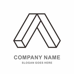 Geometric Letter A Business Company Vector Logo Design