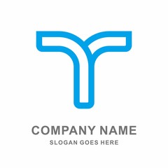 Monogram Letter T Business Company Vector Logo Design