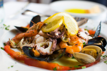 italian pasta with seafood