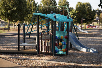 Fototapeta na wymiar Australian Playground with no children playing in it during the corona virus COVID-19 pandemic