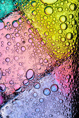 Multicolored Abstract background. Bubbles of water and oil.