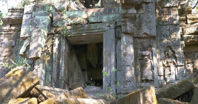 Beng Mealea ancient temple ruines in the middle of jungle forest in Sieam Ream, Cambodia