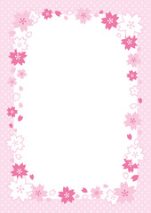 可愛い桜の花のデコレーションフレーム