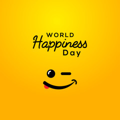 International Day Of Happiness Vector Design For Banner or Background