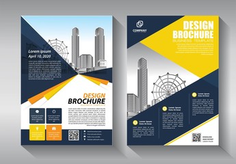 Business abstract vector template. Brochure design, cover modern layout, annual report, poster, flyer in A4 with colorful triangles, geometric shapes for tech, science, market with light background