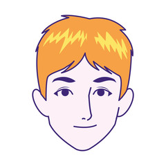 man face smiling icon image, colorful design