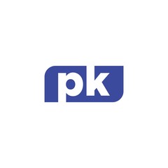 PK Logo Modern Color blue Vector