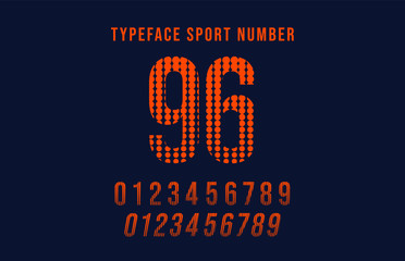 Typeface sport number vector eps 10