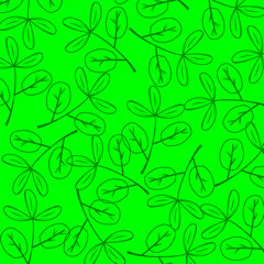 Tropical flower pattern on green background vector eps 10