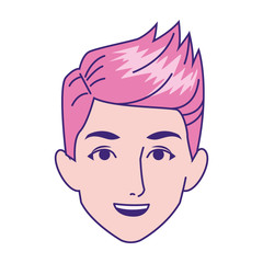 cartoon boy smiling icon