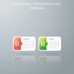 Info graphic template with 2 options, workflow, process chart,Timeline info graphics design diagram, annual report, web design, steps or processes. - Vector