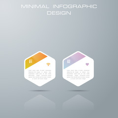 Info graphic template with 2 options, workflow, process chart,Timeline info graphics design diagram, annual report, web design, steps or processes. - Vector