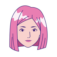 cartoon woman with short hair
