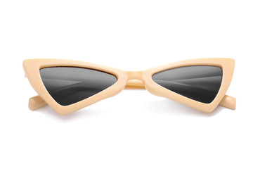 Fototapeta premium Stylish sunglasses on white background