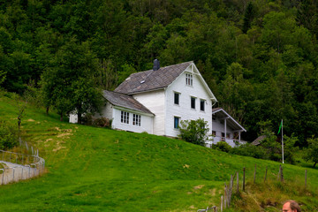 Fototapeta na wymiar house in the forest in norway
