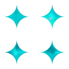 Fototapeta premium Collection of diamond-shaped smooth backgrounds.