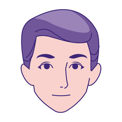 cartoon man face icon