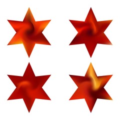 Set of hexagram colorful backgrounds.
