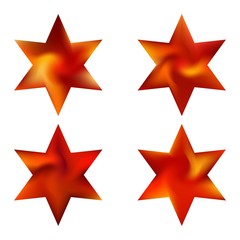 Collection of hexagram mesh backgrounds.