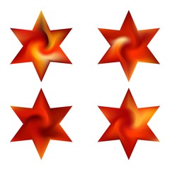 Set of hexagram modern backgrounds.