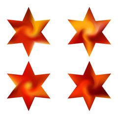 Kit of hexagram gradient backgrounds.