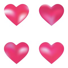 Collection of blurred backgrounds hearts.