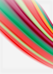 Wave lines abstract background, smooth silk design with rainbow style colors. Liquid fluid color waves. Vector Illustration