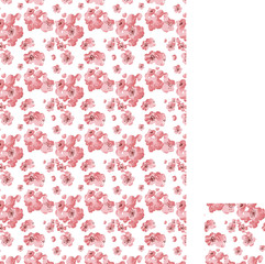 Cherry blossom watercolor seamless pattern