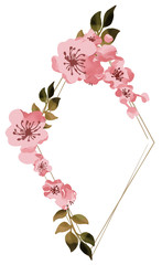 Cherry blossoms frame material