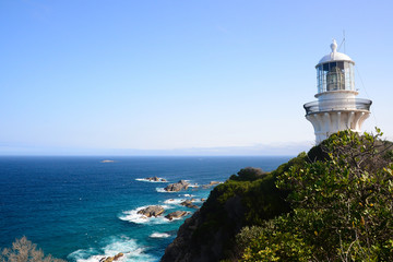 Fototapeta na wymiar Sugarloaf point lighthouse, Seal Rocks, Australia