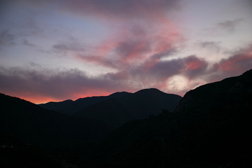 sunset in the mountains