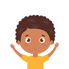 boy smiling on white background