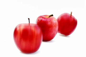 Apple on white soft blur style