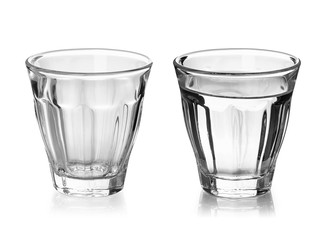 Glass of water isolated on a white background