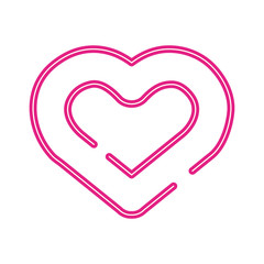 cute hearts love line style isolated icon