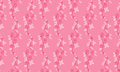 Unique floral pattern background for valentine, with leaf and pink flower modern design.