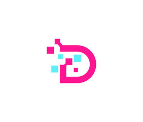 Obraz premium Letter D Logo Icon Design Element Logo for Tech company 