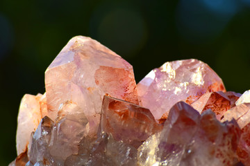  Amethyst crystals  On a natural background